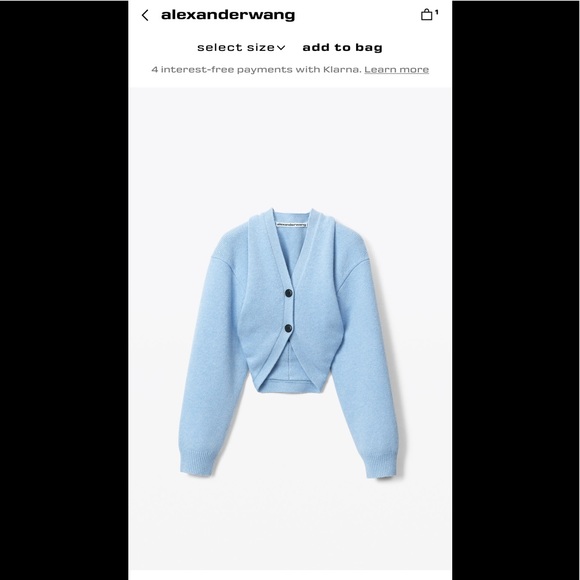 Alexander Wang back knot cardigan in cashmere wool - Picture 3 of 6